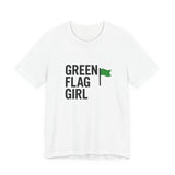 Green Flag Girl Tee | Unisex Short Sleeve T-Shirt, Trendy Graphic Tee, Gift for Friends, Casual Wear, Summer Fashion, Comfortable Style