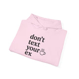 Funny Don't Text Your Ex Hoodie Unisex Sweatshirt, Relationship Humor, Gift for Friends, Casual Wear, Cozy Gift Idea