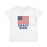 American Flag Crazy Bish Tee | Patriotic Graphic Shirt