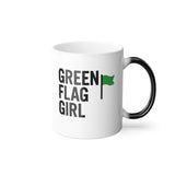 Green Flag Girl Color-Changing Mug — 11oz Funny Relationship Coffee Cup
