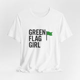 Green Flag Girl Tee | Unisex Short Sleeve T-Shirt, Trendy Graphic Tee, Gift for Friends, Casual Wear, Summer Fashion, Comfortable Style