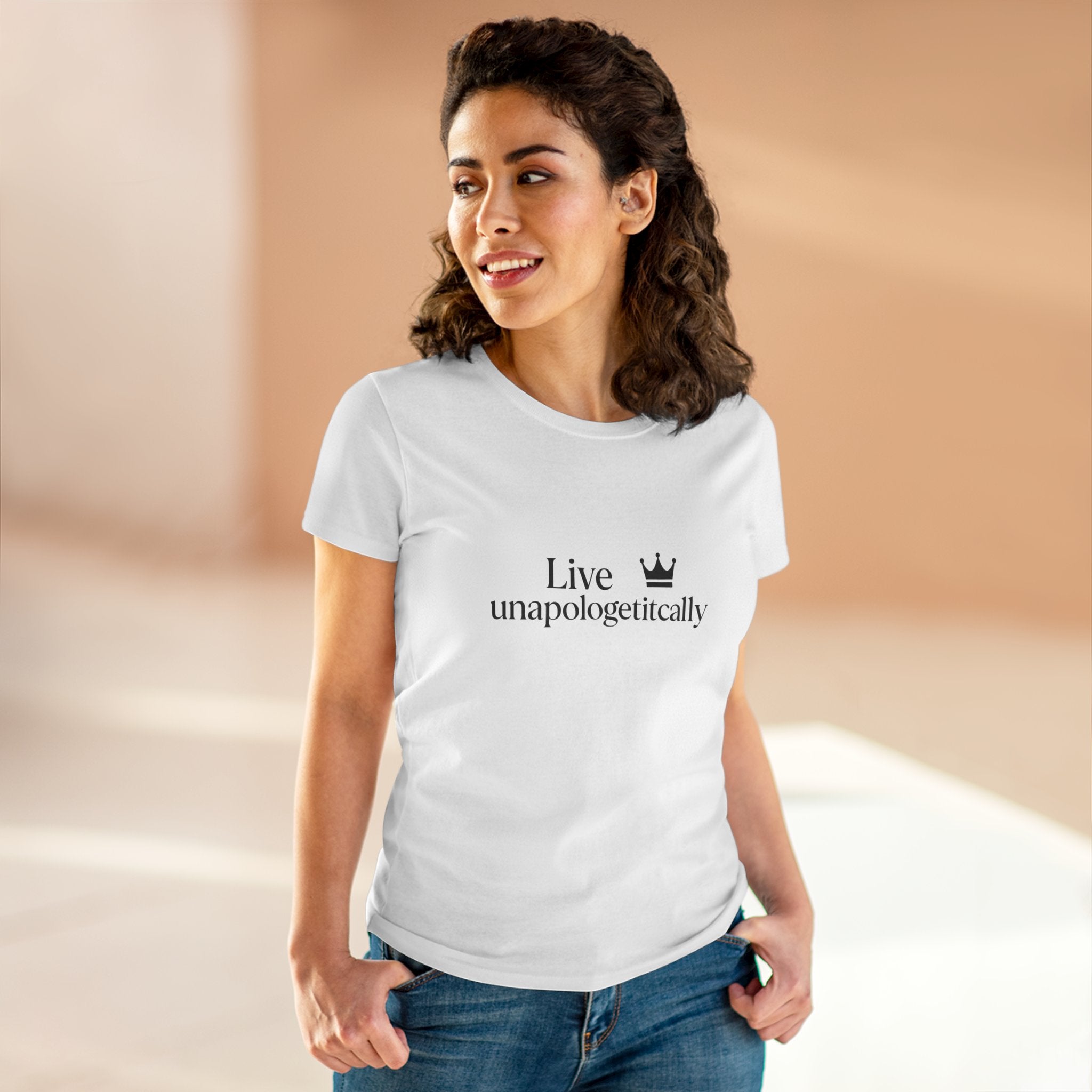Live unapologetically crown Tee | Inspirational slogan t-shirt