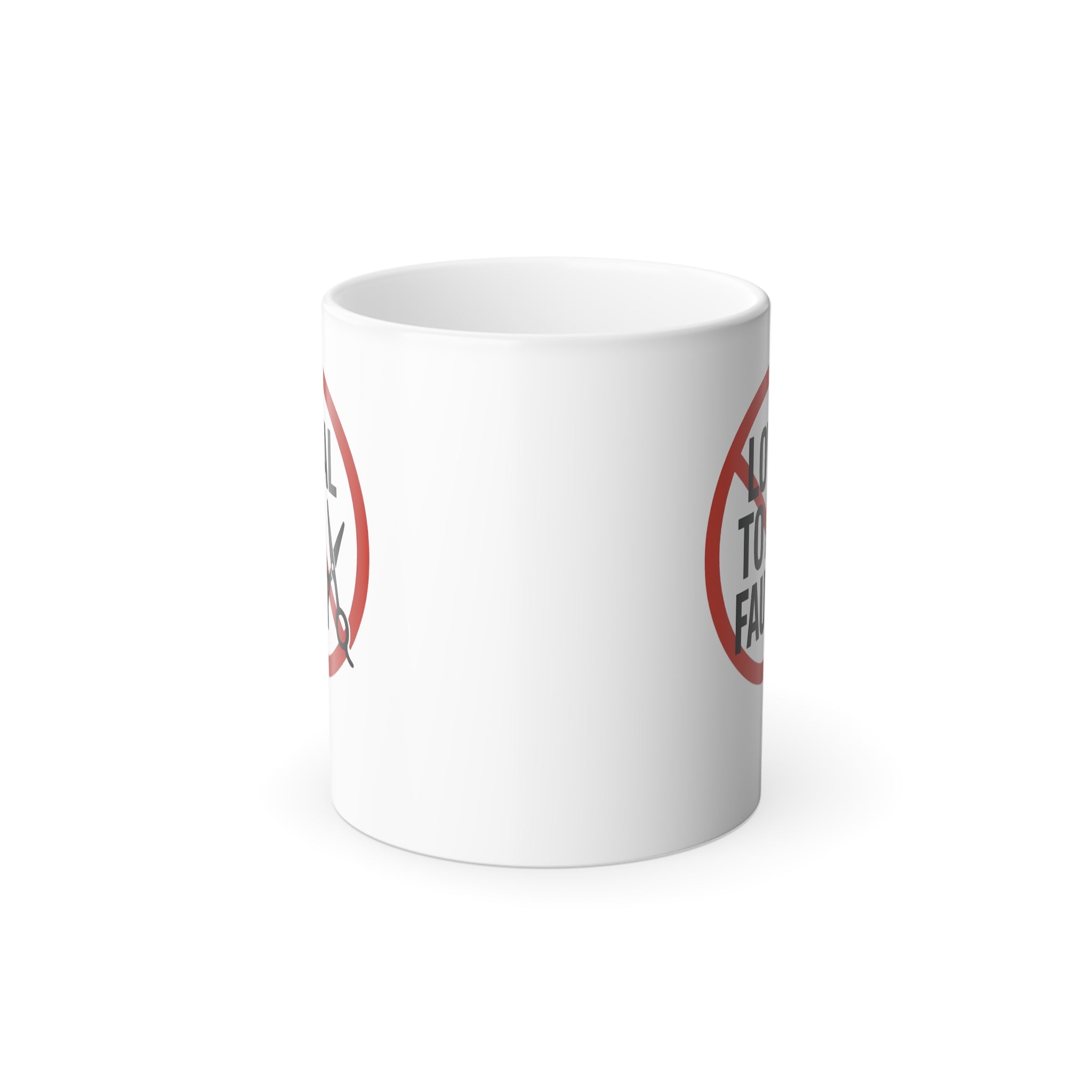 Color-Changing Mug — "Loyal to a Fault" Scissors Design, 11oz