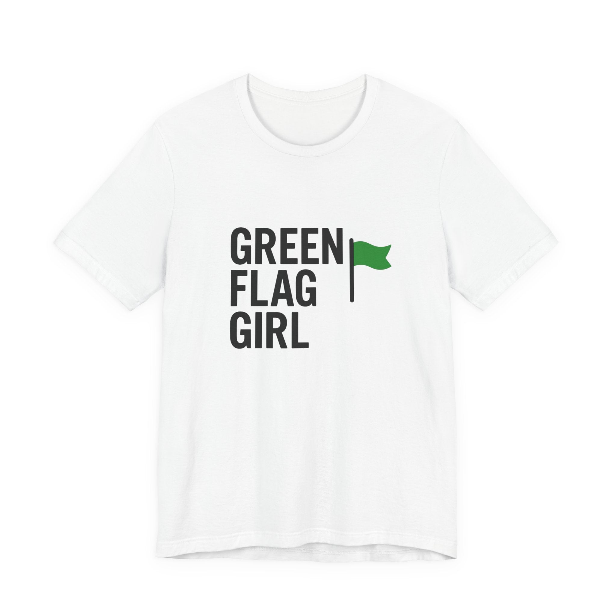 Green Flag Girl Tee | Unisex Short Sleeve T-Shirt, Trendy Graphic Tee, Gift for Friends, Casual Wear, Summer Fashion, Comfortable Style