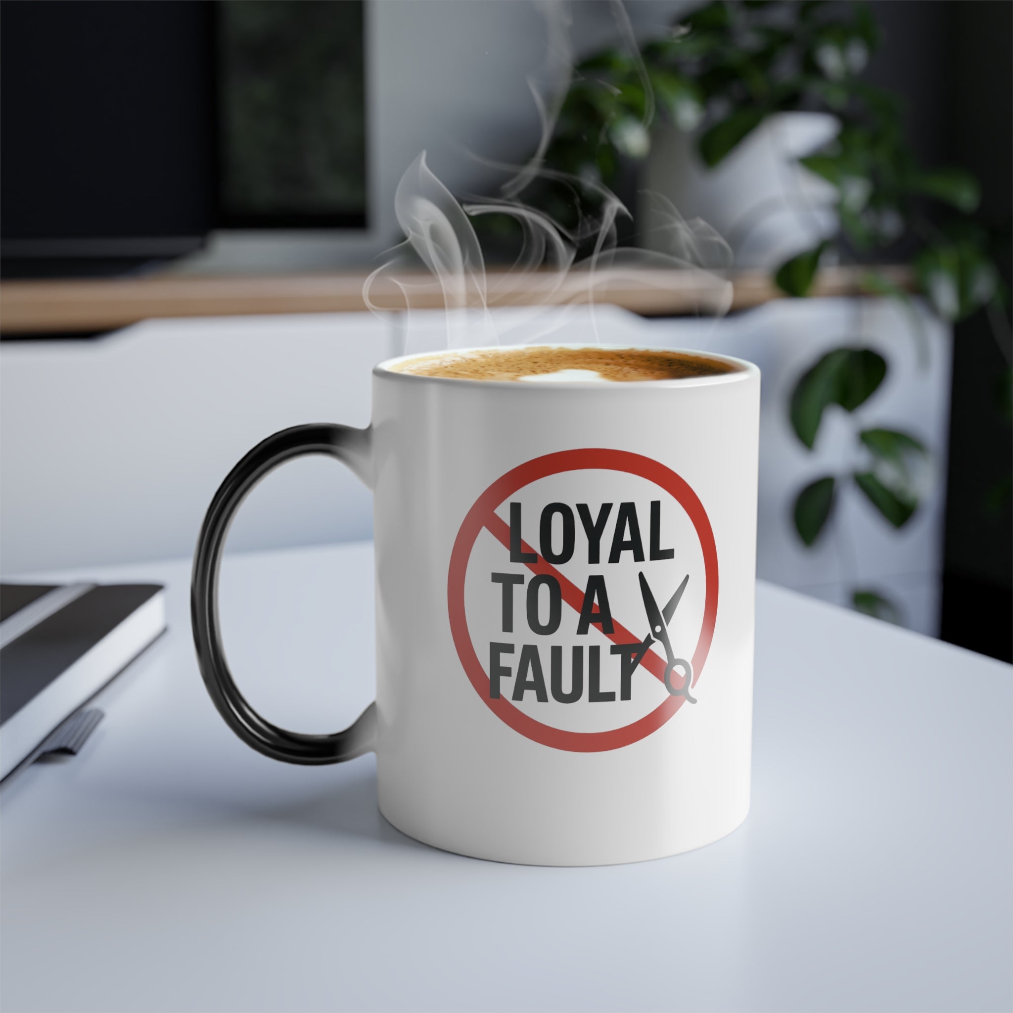 Color-Changing Mug — "Loyal to a Fault" Scissors Design, 11oz