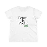 Peace is Profit Tee | Minimalist Text Shirt with Money Icon