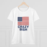 American Flag Crazy Bish Tee | Patriotic Graphic Shirt