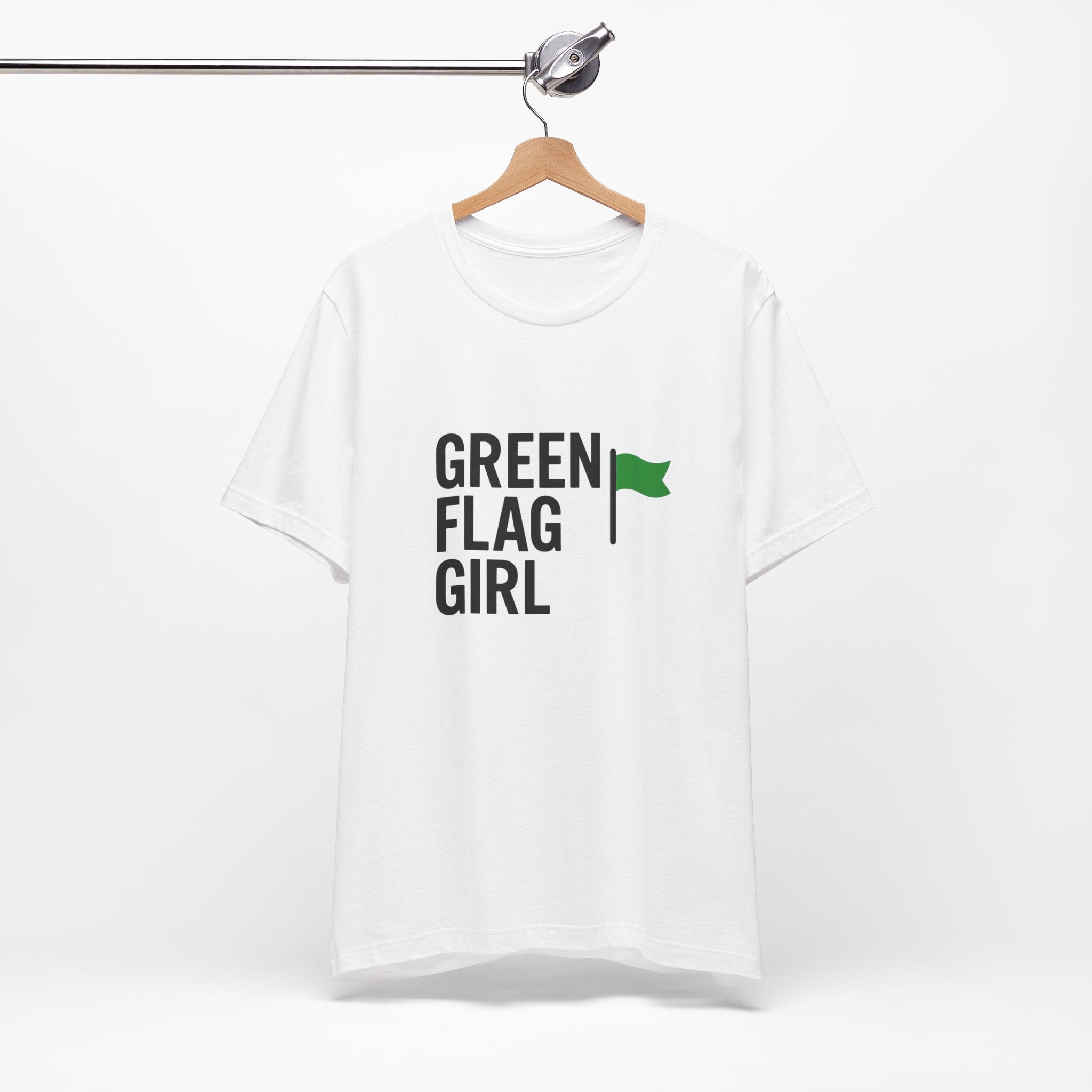 Green Flag Girl Tee | Unisex Short Sleeve T-Shirt, Trendy Graphic Tee, Gift for Friends, Casual Wear, Summer Fashion, Comfortable Style