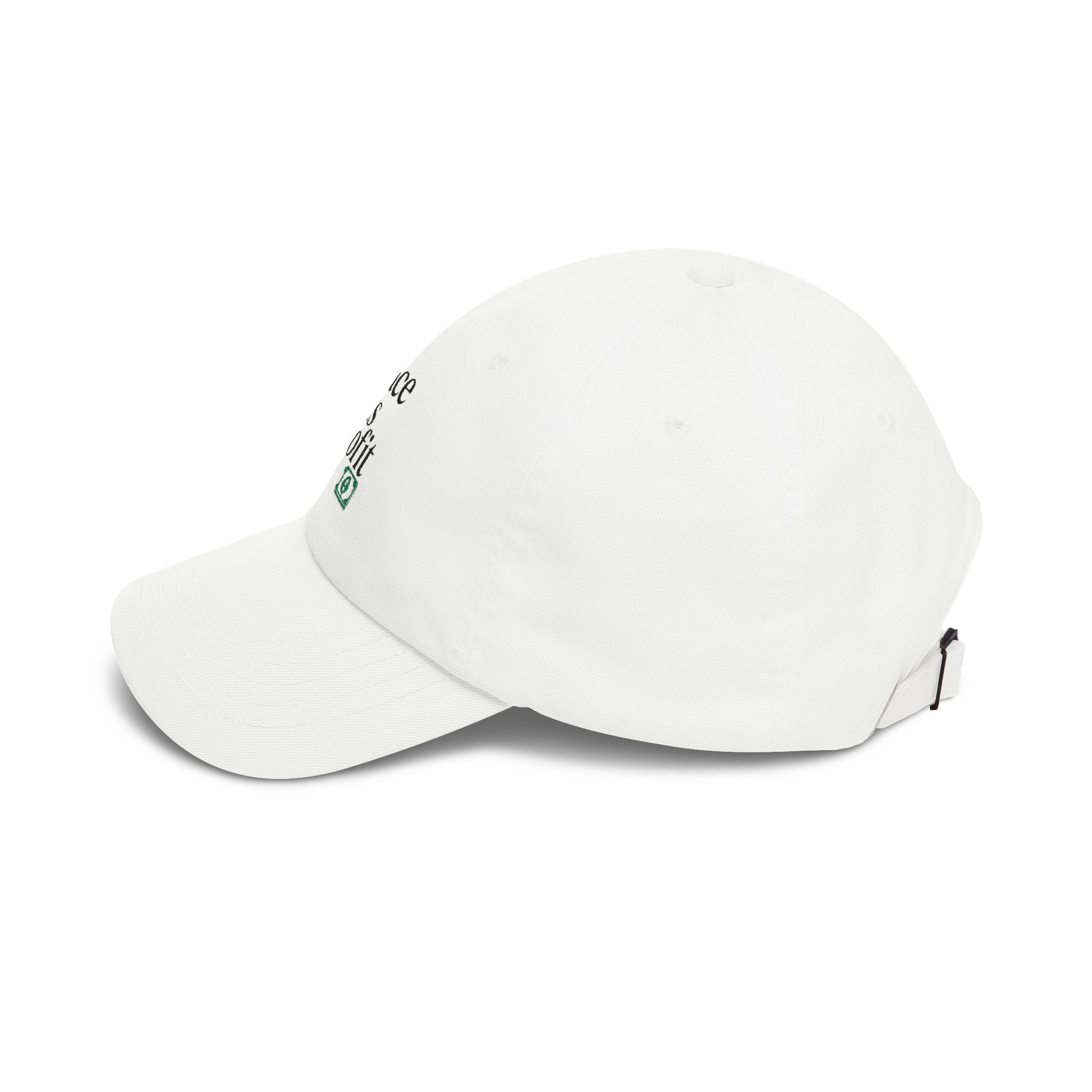 Peace Is Profit Dad Cap — White Embroidered Money & Peace Hat