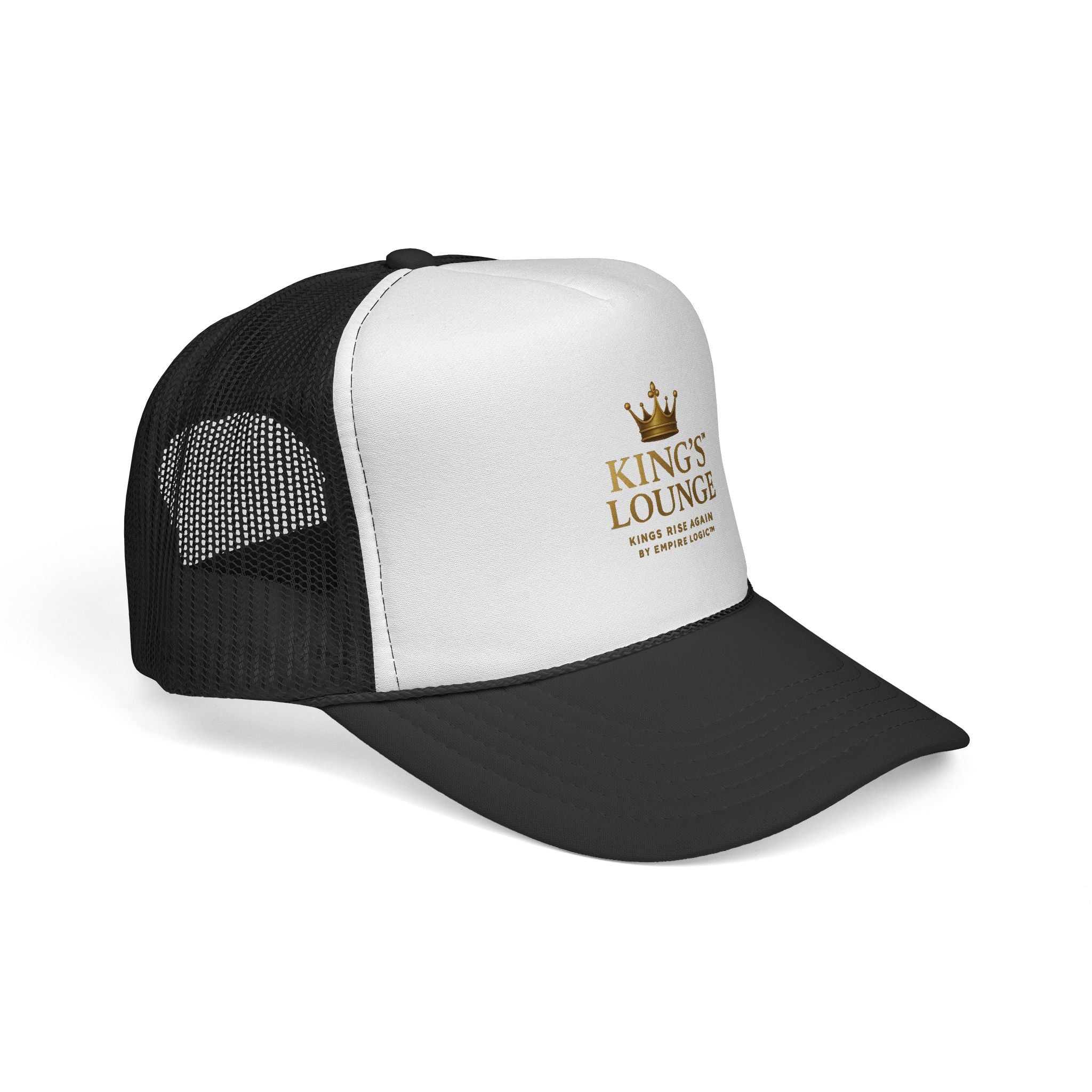 Empire Logic Kings Lounge Trucker Cap — Gold Crown Logo Mesh Hat