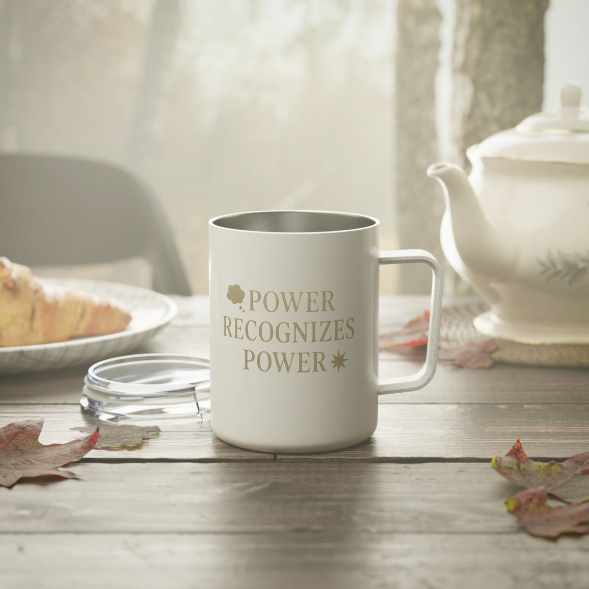 Power Recognizes Power 10oz Insulated Coffee Mug — Empowerment Travel Tumbler
