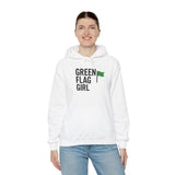 Green Flag Girl Hoodie, Unisex Heavy Blend Sweatshirt for Supportive Friends, Perfect Gift for Birthdays, Celebrations, or Everyday Wear