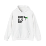 Green Flag Girl Hoodie, Unisex Heavy Blend Sweatshirt for Supportive Friends, Perfect Gift for Birthdays, Celebrations, or Everyday Wear