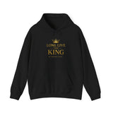 King Crown Hoodie — "Long Live the King" Gold Script Pullover