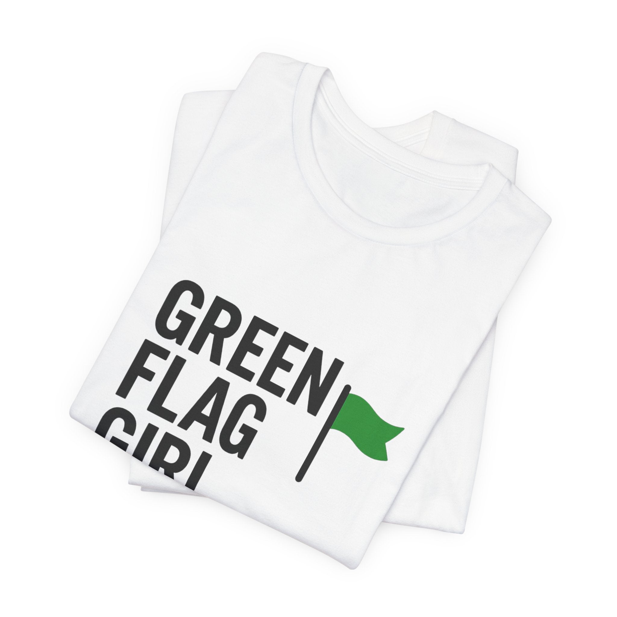 Green Flag Girl Tee | Unisex Short Sleeve T-Shirt, Trendy Graphic Tee, Gift for Friends, Casual Wear, Summer Fashion, Comfortable Style