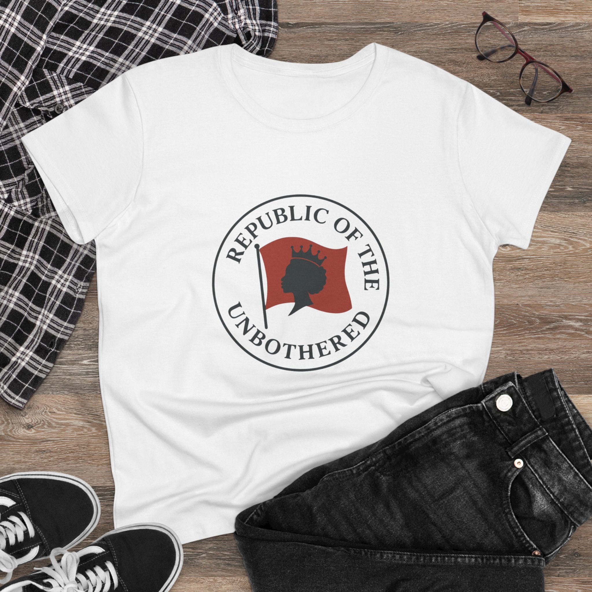 Republic of the Unbothered Tee | Silhouette Crown Logo