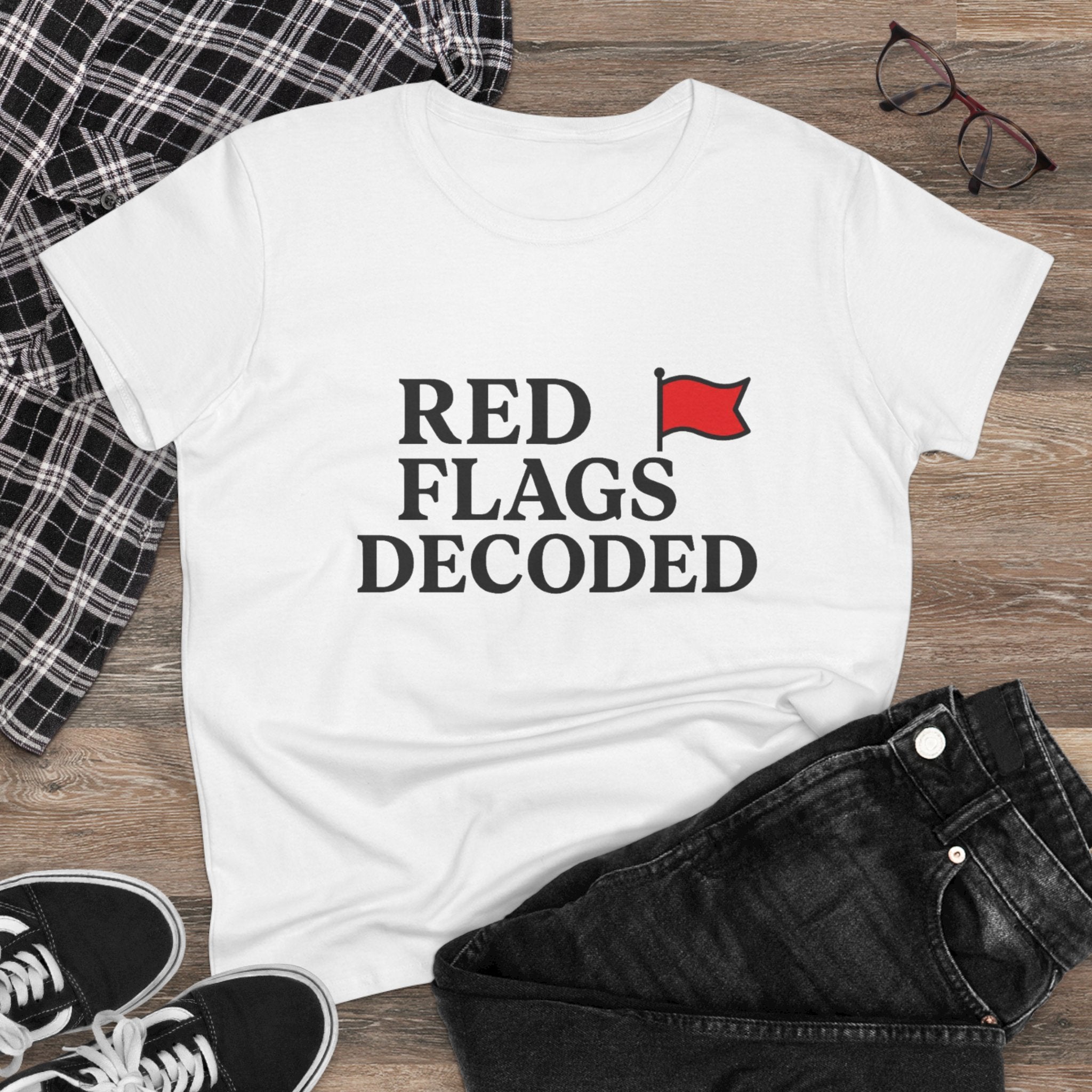 Red Flags Decoded T-Shirt | Relationship Awareness, Red Flag Design