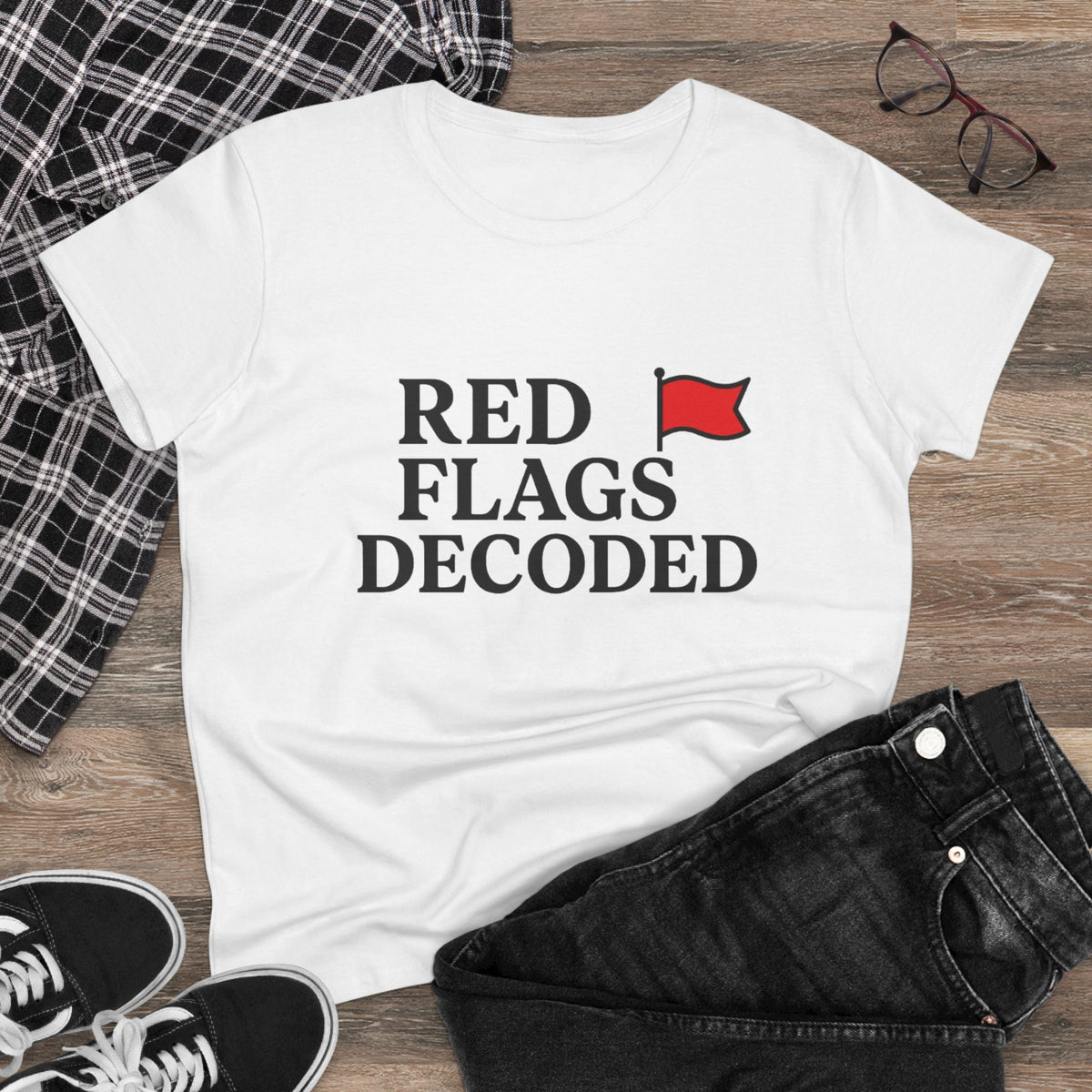 Red Flags Decoded T-Shirt | Relationship Awareness, Red Flag Design